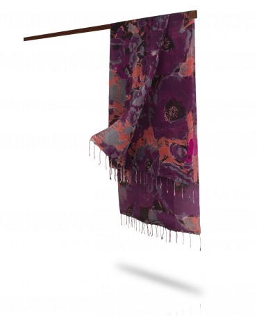 Палантин Женский S23-FLEUR.DU.CIEL/PECHE